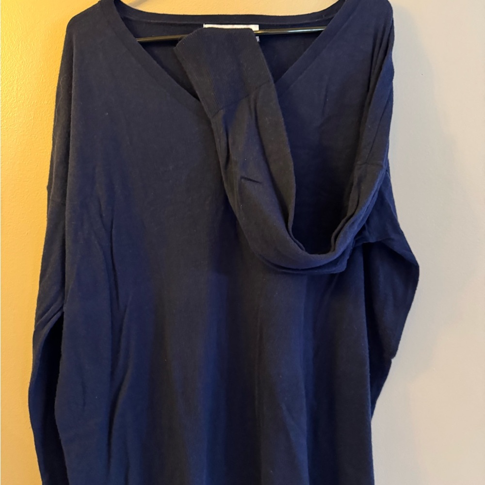Lightweight dark blue sweater gently used